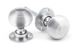 91974 From the Anvil Satin Chrome Heavy Beehive Mortice/Rim Knob Set