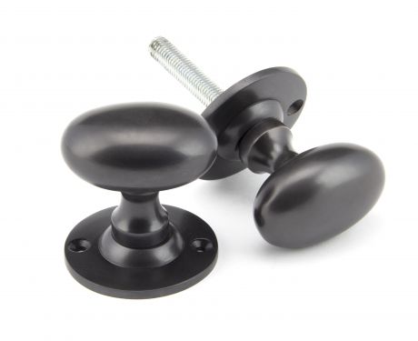 Click Here To Enlarge This Photo Of 91976 From the Anvil Aged Bronze Oval Mortice/Rim Knob Set
