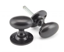 91976 From the Anvil Aged Bronze Oval Mortice/Rim Knob Set