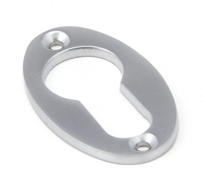 Click Here To Enlarge This Photo Of 91986 From the Anvil Satin Chrome Oval Euro Escutcheon