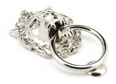 91997 From the Anvil Polished Nickel Lion Head Knocker