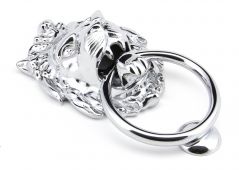 91998 From the Anvil Polished Chrome Lion Head Knocker