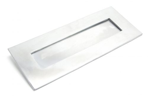 Click Here To Enlarge This Photo Of 92005 From the Anvil Satin Chrome Small Letter Plate - Size: 265x108mm - C/C: 232mm - Aperture: 198x44mm