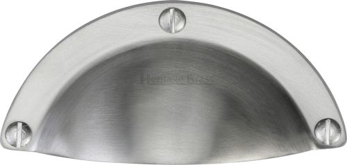 Click Here To Enlarge This Photo Of C1700-SC Heritage Brass Drawer Traditional Design Satin Chrome Finish