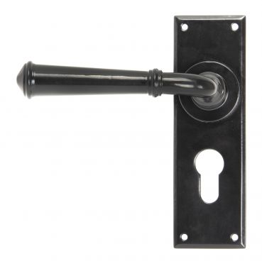 Click Here To Enlarge This Photo Of 92060 From the Anvil Black Regency Lever Euro Lock Set