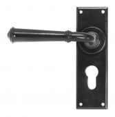 92060 From the Anvil Black Regency Lever Euro Lock Set