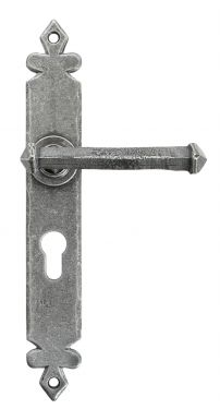 Click Here To Enlarge This Photo Of 92063 From the Anvil Pewter Tudor Lever Euro Lock Set