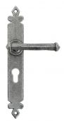 92063 From the Anvil Pewter Tudor Lever Euro Lock Set