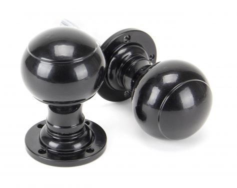 Click Here To Enlarge This Photo Of 92068 From the Anvil Black Regency Mortice/Rim Knob Set