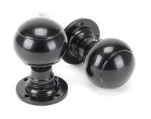 92068 From the Anvil Black Regency Mortice/Rim Knob Set