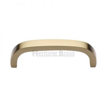 Click Here To Enlarge This Photo Of C1800 152-SB Heritage Brass Cabinet Pull D Shaped 152mm ctc Satin Brass Finish