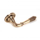 91917 From The Anvil Polished Bronze Reeded Lever On Rose Set