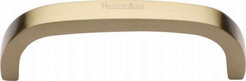 Click Here To Enlarge This Photo Of C1800 89-SB Heritage Brass Cabinet Pull D Shaped 89mm ctc Satin Brass Finish