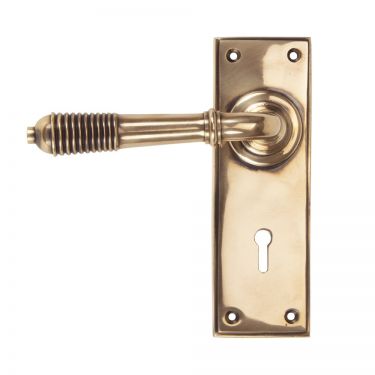 Click Here To Enlarge This Photo Of 91913 From The Anvil Polished Bronze Reeded Lever Lock Set