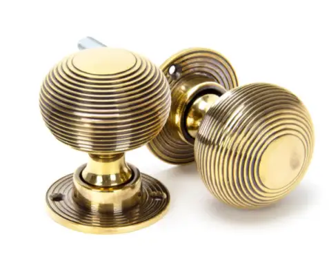 Click Here To Enlarge This Photo Of 83633H From The Anvil Aged Brass Beehive Heavy Mortice&sol;Rim Knob Set