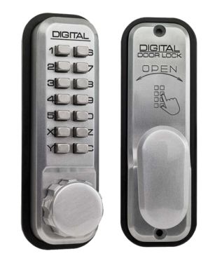 Click Here To Enlarge This Photo Of 9017 - LOCKEY 2430 Series Digital Lock Without Holdback - Satin Chrome