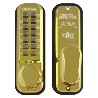 Click Here To Enlarge This Photo Of L2615 - LOCKEY 2430 Series Digital Lock Without Holdback - Polished Brass