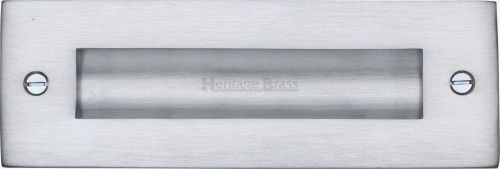 Click Here To Enlarge This Photo Of C1820 6-SC Heritage Brass Flush Pull Handle 6" Satin Chrome Finish