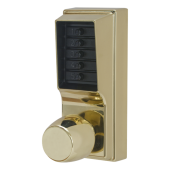 L2931 - DORMAKABA Simplex 1000 Series 1011 Knob Operated Digital Lock - Polished Brass