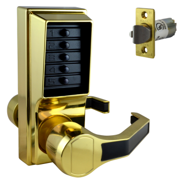 Click Here To Enlarge This Photo Of L8450 - DORMAKABA Simplex L1000 Series L1011 Digital Lock Right Handed - Polished Brass
