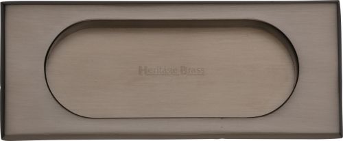 Click Here To Enlarge This Photo Of C1850 105-MB Heritage Brass Flush Pull Handle 105mm Matt Bronze Finish