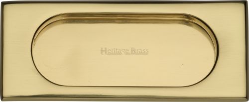 Click Here To Enlarge This Photo Of C1850 105-PB Heritage Brass Flush Pull Handle 105mm Polished Brass Finish