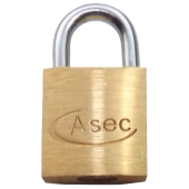 AS2503 - ASEC KD Open Shackle Brass Padlock 25mm