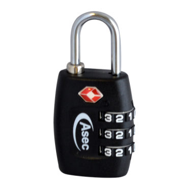 Click Here To Enlarge This Photo Of AS2555 - ASEC TSA Combination Padlock 30mm KD