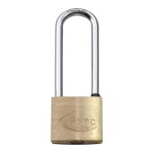 AS2507 - ASEC KD Long Shackle Brass Padlock 30mm