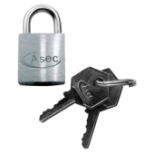 AS11864 - ASEC KD Open Shackle Chrome Finish Padlock 30mm