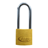 AS2505 - ASEC KA 'CX' Long Shackle Brass Padlock 30mm Boxed