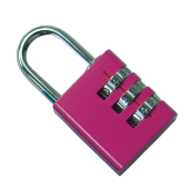 AS10005 - ASEC Coloured Aluminium Open Shackle Combination Padlock 30mm