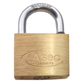 AS2514 - ASEC KA 'K' Open Shackle Brass Padlock 40mm Boxed