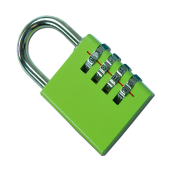 AS10006 - ASEC Coloured Aluminium Open Shackle Combination Padlock 40mm