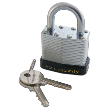 Click Here To Enlarge This Photo Of AS2545 - ASEC 787 & 797 Open Shackle Laminated Padlock 40mm KA 'K' Boxed