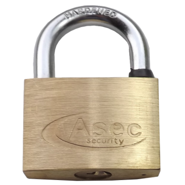 Click Here To Enlarge This Photo Of AS2527 - ASEC KD Open Shackle Brass Padlock 50mm
