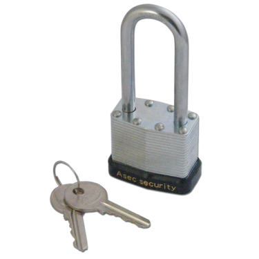 Click Here To Enlarge This Photo Of AS2539 - ASEC 787 & 797 Open Shackle Laminated Padlock with Long Shackle 40mm KD