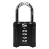 AS10497 - ASEC Open Shackle 4-Digit Combination Padlock 55mm
