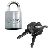 AS11866 - ASEC KD Open Shackle Chrome Finish Padlock 50mm