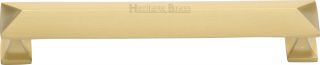 C2231 152-SB Heritage Brass Cabinet Pull Pyramid Design 152mm ctc Satin Brass Finish