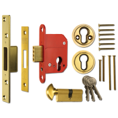 L16587 - ERA 233-31 Fortress BS Euro Keyless Egress Key & Turn Deadlock With Cylinder 64mm Polished Brass