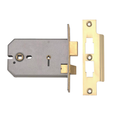 Click Here To Enlarge This Photo Of L8502 - UNION 2026 Horizontal Mortice Bathroom Lock 127mm Polished Brass