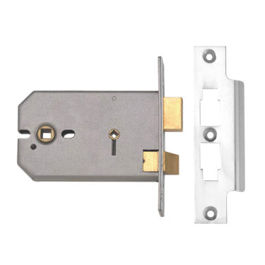 Click Here To Enlarge This Photo Of L13861 - UNION 2026 Horizontal Mortice Bathroom Lock 127mm Satin Chrome