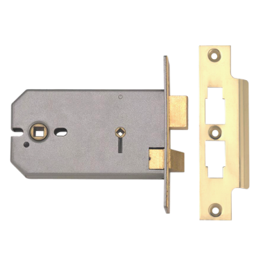 Click Here To Enlarge This Photo Of 10411 - UNION 2026 Horizontal Mortice Bathroom Lock 152mm Polished Brass