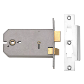 10412 - UNION 2026 Horizontal Mortice Bathroom Lock 152mm Satin Chrome