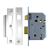 3275 - UNION 2226 Mortice Bathroom Lock 64mm Satin Chrome
