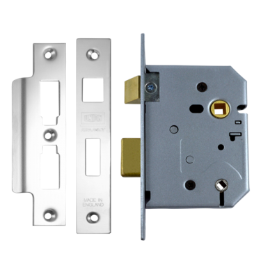 Click Here To Enlarge This Photo Of 3277 - UNION 2226 Mortice Bathroom Lock 75mm Satin Chrome