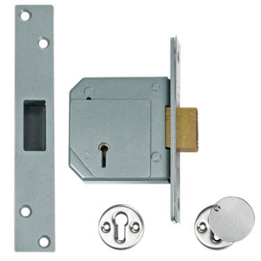 Click Here To Enlarge This Photo Of 162 - UNION C-Series 3G114 5 Lever Deadlock 80mm Satin Chrome Keyed to Differ