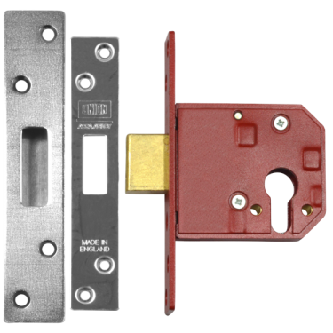 Click Here To Enlarge This Photo Of L12488 - UNION L2144E Euro Deadcase 80mm Satin Chrome