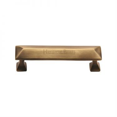 Click Here To Enlarge This Photo Of C2231 96-AT Heritage Brass Cabinet Pull Pyramid Design 96mm ctc Antique Brass Finish
